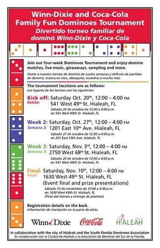 Dominoes Tournament Series 2012 Promotional Flyer