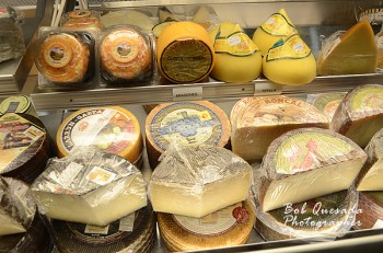 Large variety of cheeses.