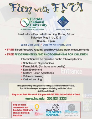 Flyer-FUN-with-FNU-at-Sams-Club-Doral_May-1