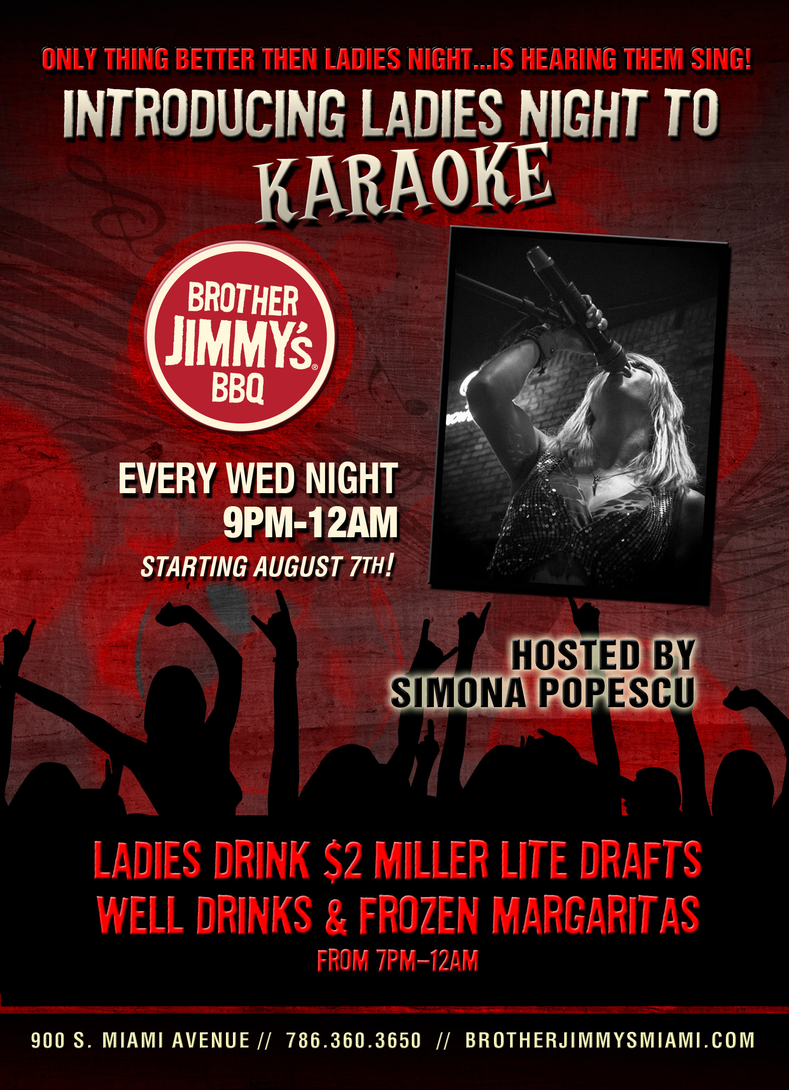 Ladies Night To Karaoke At Brother Jimmy’s BBQ Miami 8/21/13 The Soul
