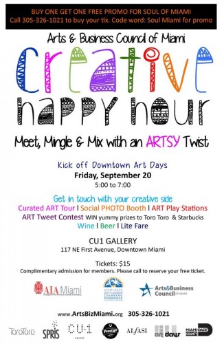 dwntwn art days creative happy hour soul of miami