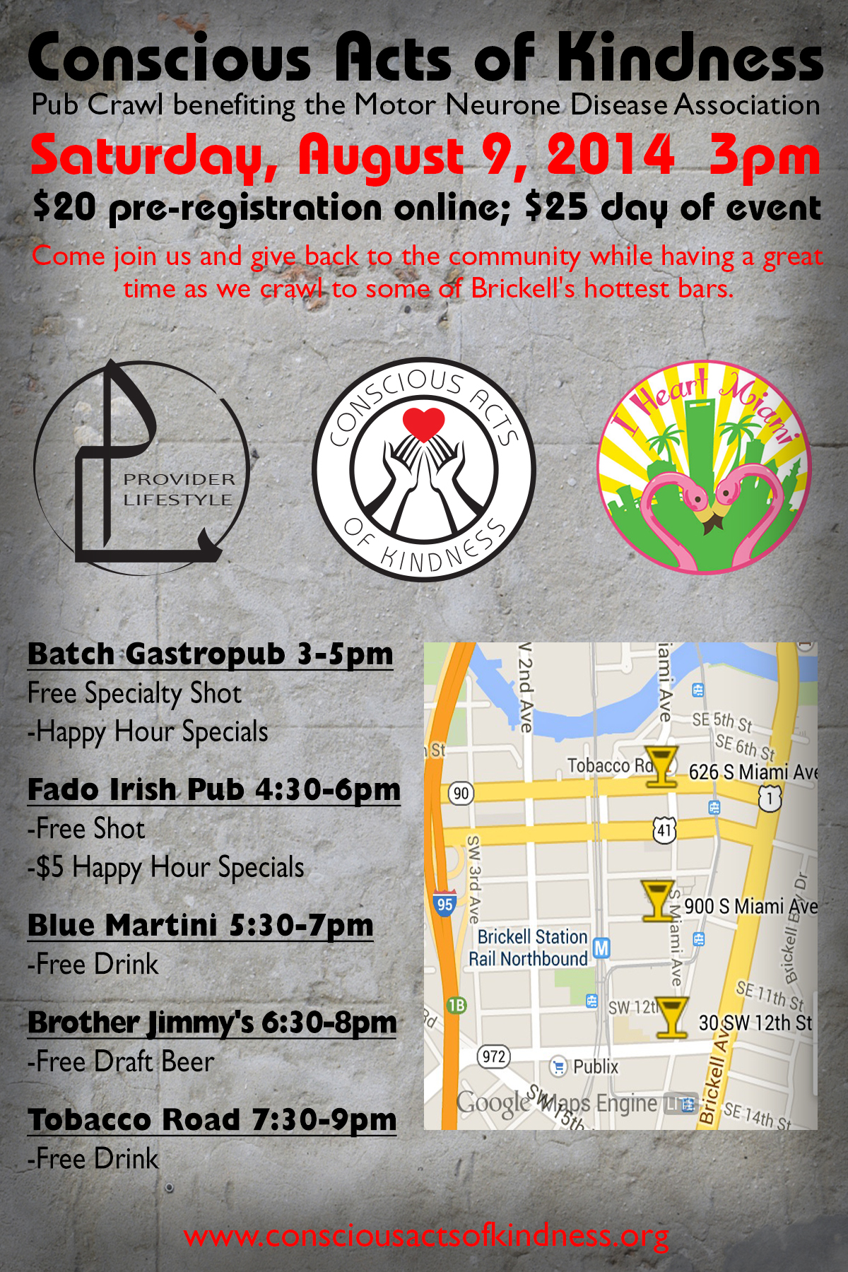 CAOK Pub Crawl in Brickell 8/9/14 The Soul Of Miami
