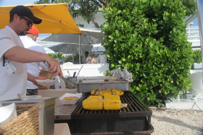 Mexican-style corn on the grill at The Standard's Lazy Sunday BBQ