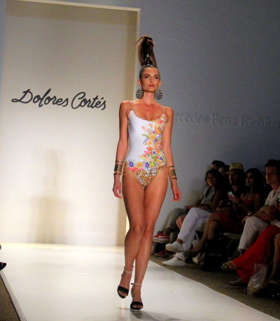 Dolores CortÃ©s Runway from Mercedes-Benz Fashion Week 2014 at The Raleigh.