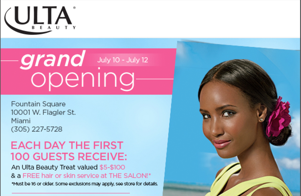 Ulta Beauty Grand Opening in Miami 7/11/15, 7/12/15 The Soul Of Miami