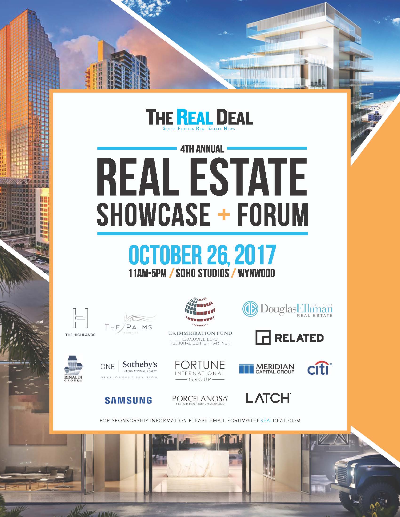 The Real Deal Magazine’s 4th Annual Real Estate Showcase and Forum 2017 10/26/17 The Soul Of Miami