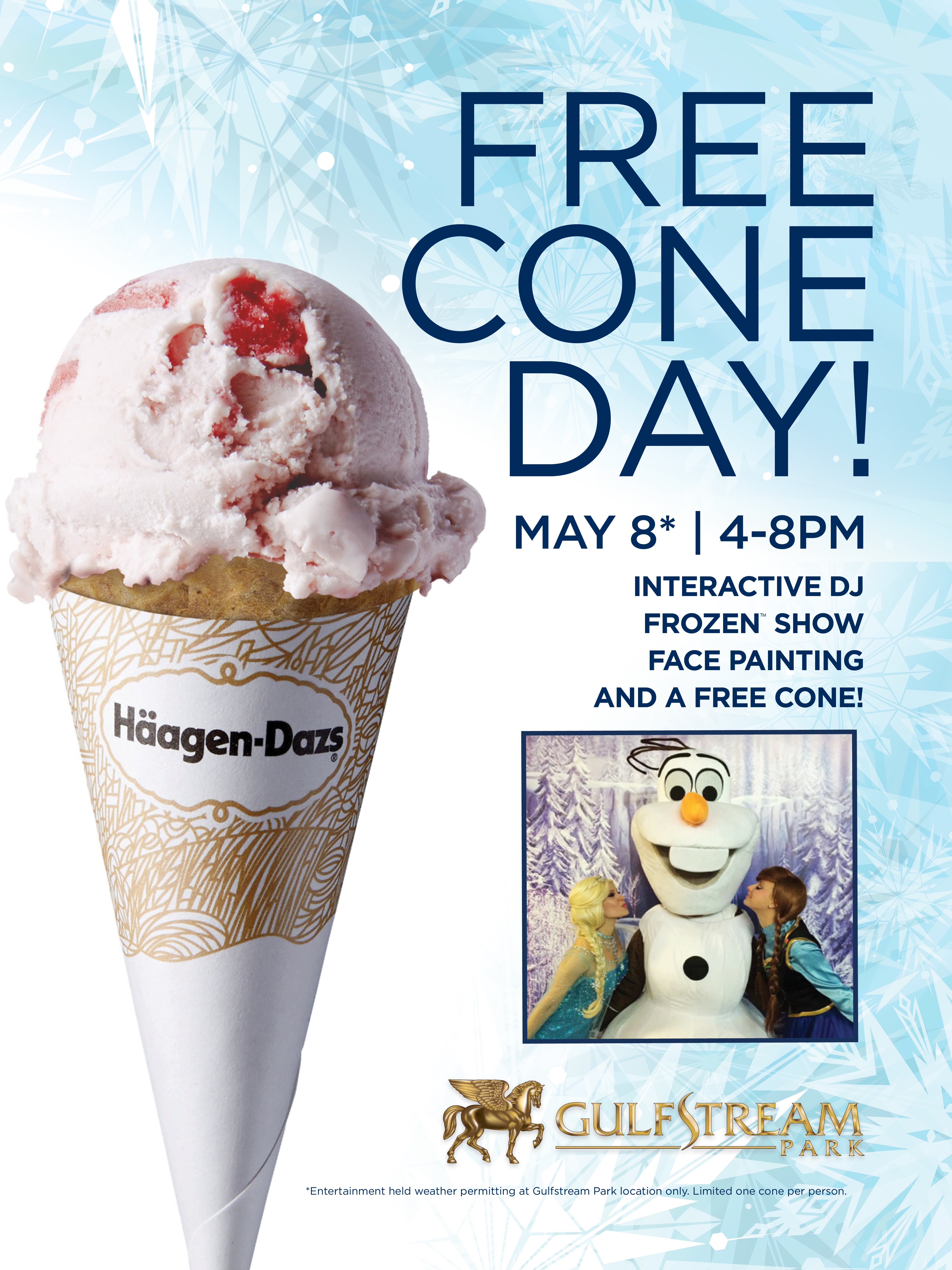 Gulfstream Park Celebrates Free Cone Day with HäagenDazs 5/8/18 The