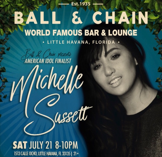 American Idol Finalist Michelle Sussett Performing at Ball & Chain 7/21