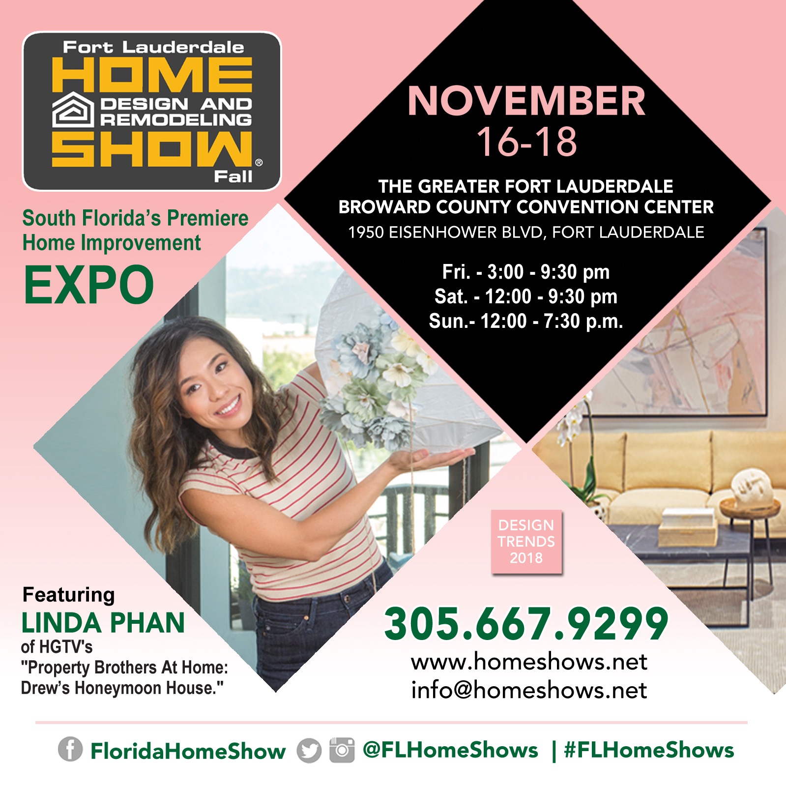Fort Lauderdale Home Design and Remodeling Show 11/16/18,11/17/18,11/18