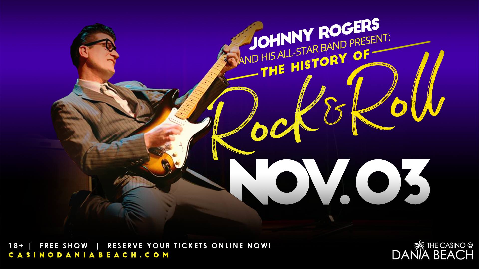 Johnny Rogers and his AllStar band Present “The History of Rock
