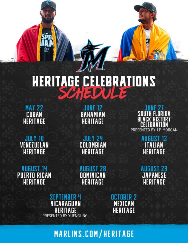 Marlins Games Heritage Celebrations Return to loanDepot Park 5/22/21