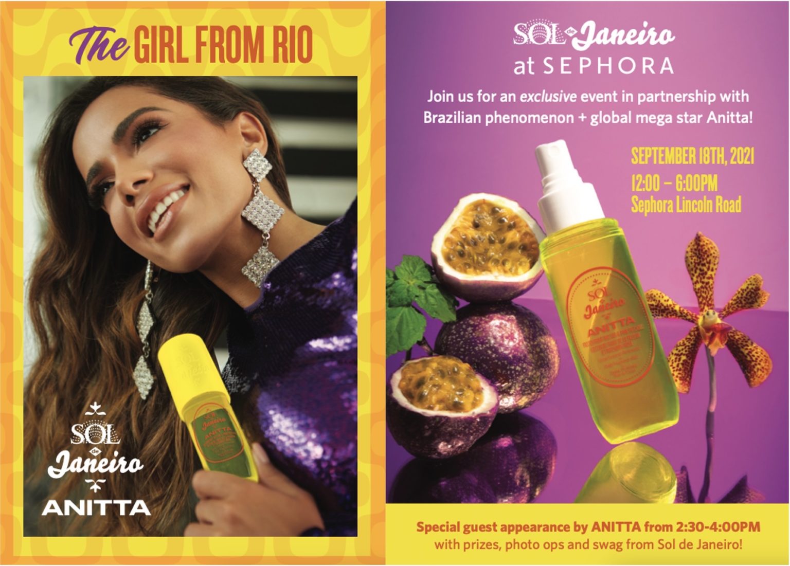 Sol de Janeiro x Anitta Sephora Miami 9/18/21 The Soul Of Miami