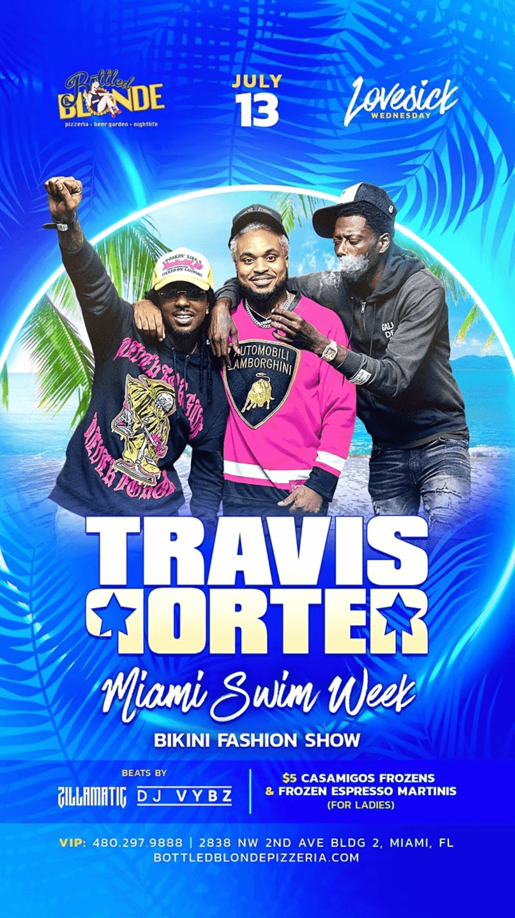 Travis Porter at Bottled Blonde Miami Swim Week 7/13/22 The Soul Of