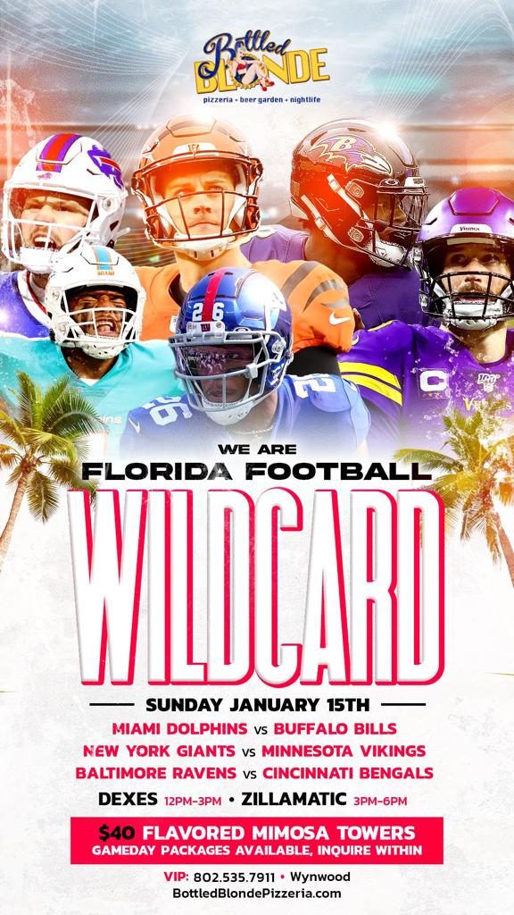 Watch the NFL Playoffs at Wynwood’s Favorite Sports Bar Bottled Blonde