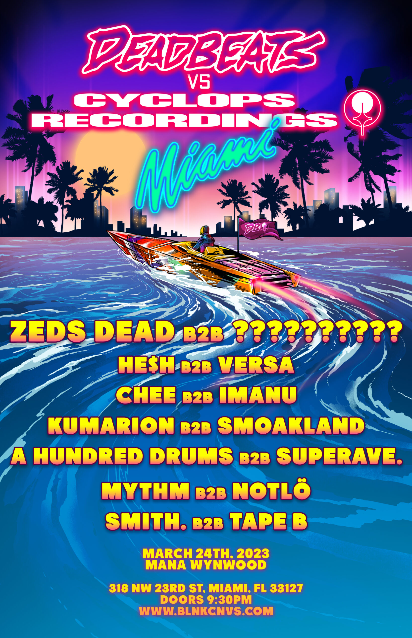 DeadBeats vs. Cyclops Recordings 3/24/23 The Soul Of Miami